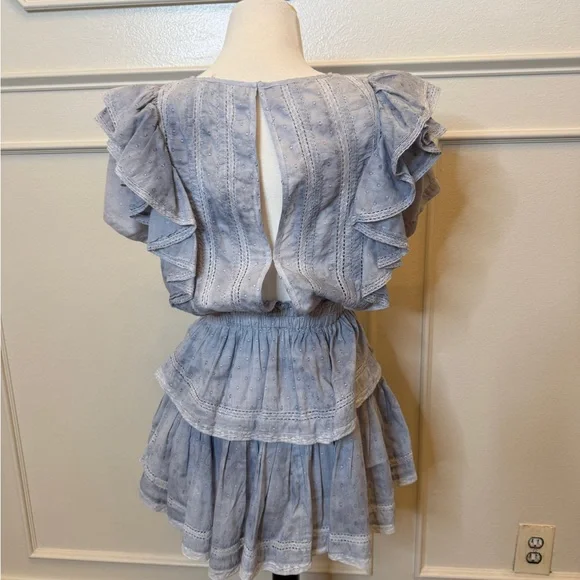 LoveShackFancy Soft Blue Cotton Top - Picture 5 of 9